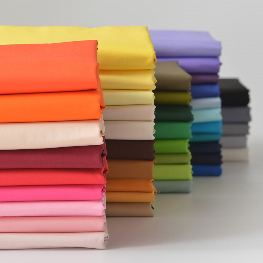 Baby Clothing Organic - 140X50Cm Kain Katun Poplin Warna Solid